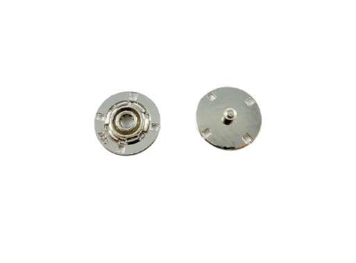 Zatrzask metalowy 18mm - srebrny