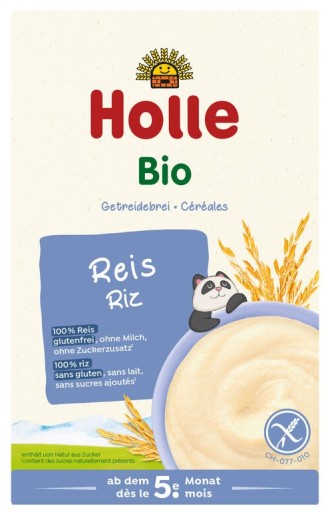 HOLLE BIO BEZMLECZNA KASZKA RYŻOWA 5m 250g BEZ GLUTENU