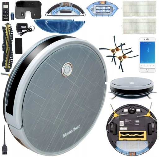 Robot sprzątający Mamibot GREY EXVAC660 ODKURZANIE MOPOWANIE 2w1
