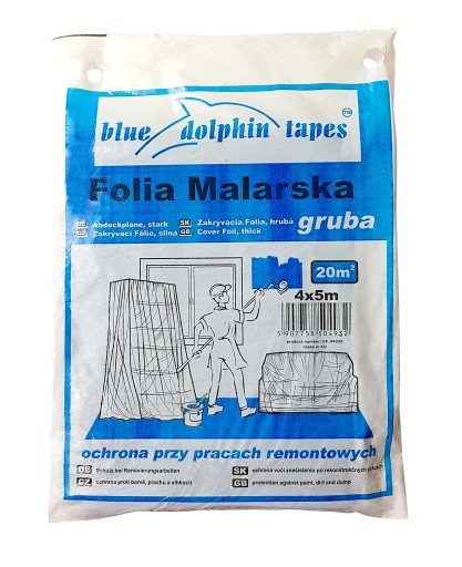 Folia malarska Blue dolphin 5 m x 4 m