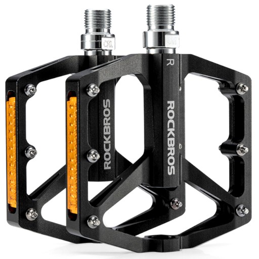 PEDAŁY ROWEROWE PLATFORMOWE Z ODBLASKAMI ROCKBROS ALUMINIOWE