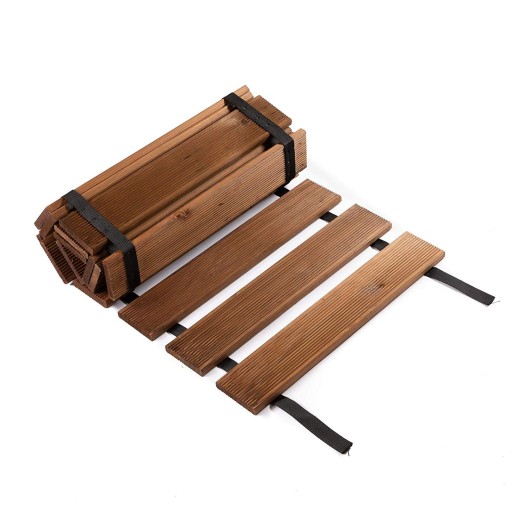 Chodnik drewniany do ogrodu modrzew 30 cm brązowy