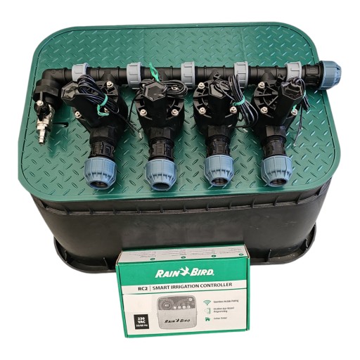 Zestaw Rain Bird HV 4 sekcje Kompresor RainBird Sterownik RC2 z WiFi PE 20