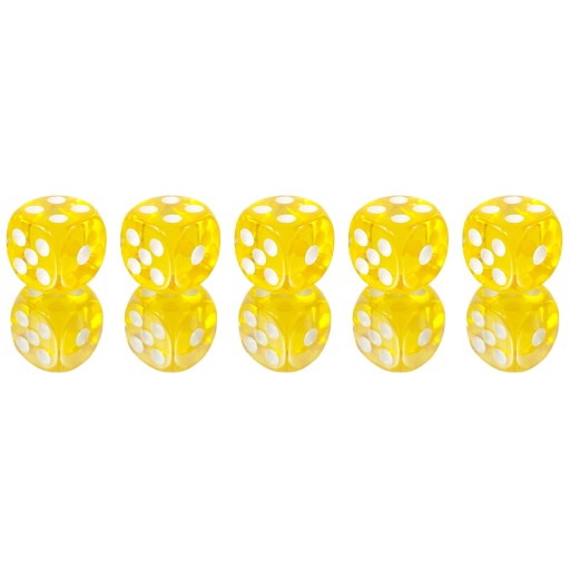 ZESTAW 5 KOSTEK K6 RPG ZŁOTY MEDALION KOŚĆ 1,1 CM