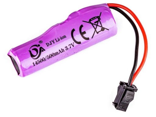 Pakiet Li-ion 3,7V 500mAh JST SM, Akumulator Do Samochodu Do Driftu