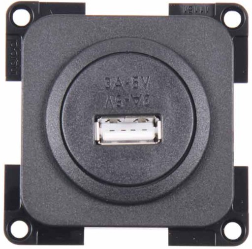 GNIAZDO ELEKTRYCZNE POJEDYNCZE USB 5V 3A