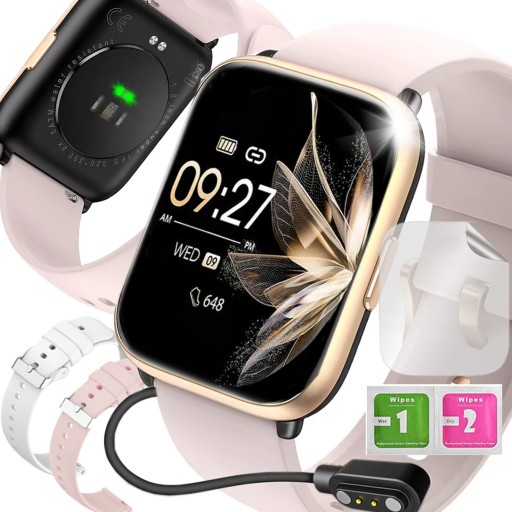 SMARTWATCH ZEGAREK POLSKIE MENU ROZMOWY SPORT SMART WATCH DAMSKI 2 PASKI