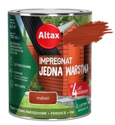IMPREGNAT JEDNA WARSTWA DO DREWNA I BETONU MAHOŃ