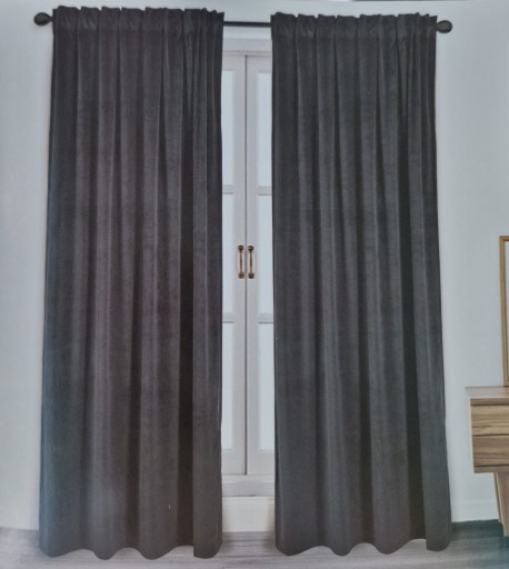 Zasłona dekoracyjna czarny 140x240cm