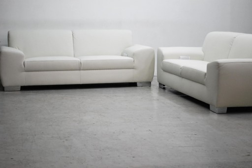 RMZ nowy komplet 3+3 SOFA kanapa, zestaw eko skóra biały