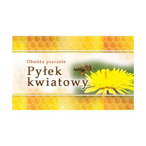 Etykiety małe, mini 45x25 mm - Pyłek kwiatowy