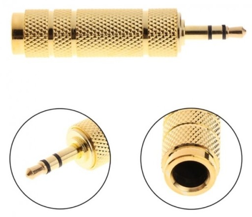Adapter Przejście AUDIO Jack STEREO 6,3mm na 3,5mm