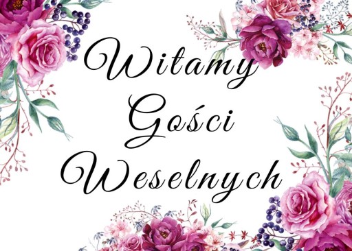 Plakat Witamy Pana Młodego Gości tablica tablice