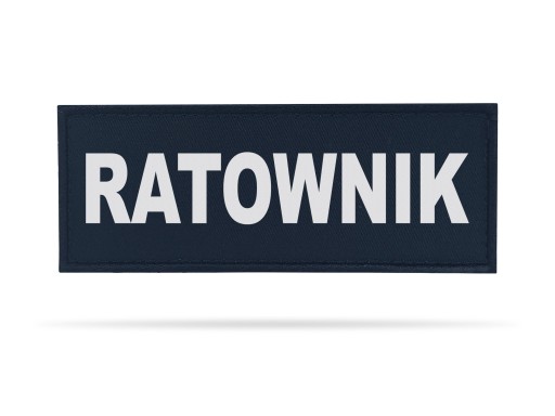 Granatowa naszywka odblaskowa RATOWNIK - 13x5cm