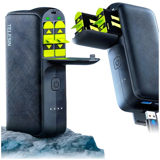 Ładowarka z Powerbankiem 10000mAh do GoPro Hero 5 6 7 8 9 10 11 12 Black