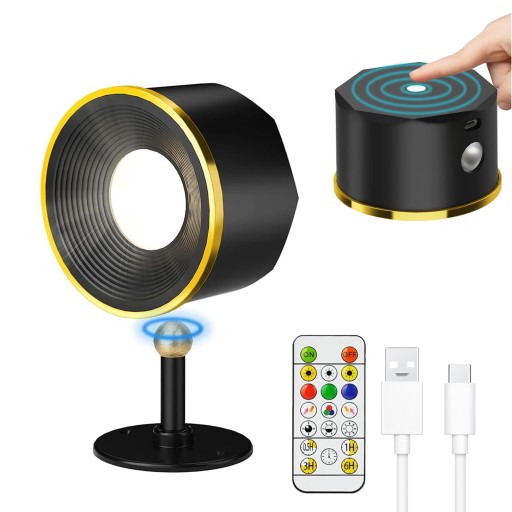 WIELOBARWNOŚĆ LAMPA ŚCIEMNIANIE DOTYKOWE USB-C AKUMULATOR NOCNE ŚWIATŁO