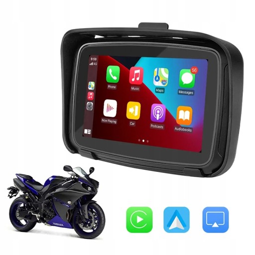 NAWIGACJA MOTOCYKLOWA GPS Z CAR PLAY, ANDROID AUTO