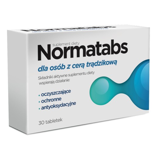 NORMATABS 30 tabletek TRĄDZIK FIOŁEK TRÓJBARWNY