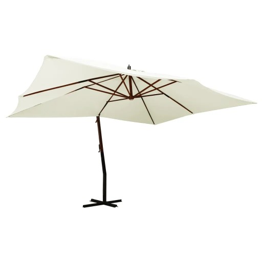 Parasol ogrodowy, 400x300 cm, piaskowa biel