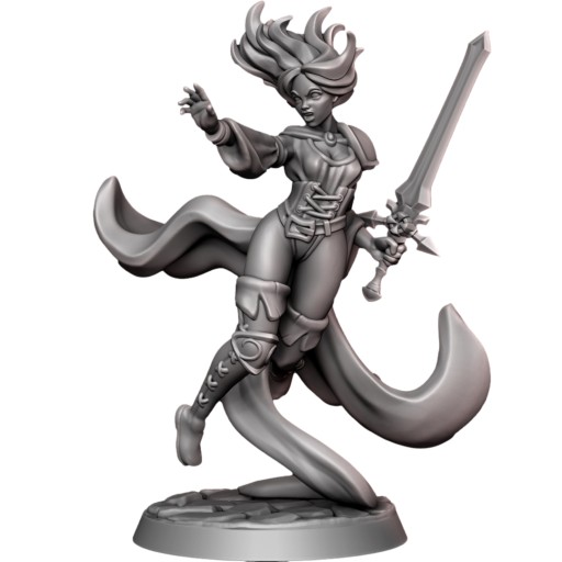 Female Wizard Human - Czarodziejka - RPG D&D
