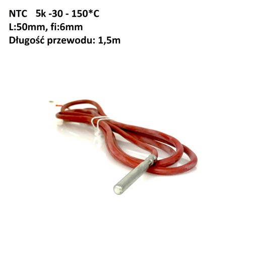 Czujnik temperatury NTC5k uni. -30-150*C 6x50