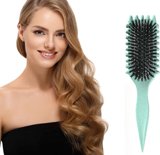 Boar Bristle Hair Brush Bounce Curl Defining Brush, Shaping and Defining