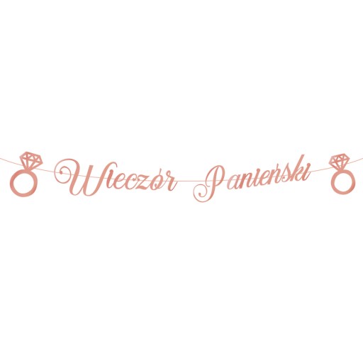 Baner Wieczór Panieński Rose Gold napis 150 cm