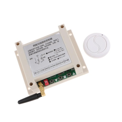 Bezprzewodowy przełącznik zdalnego sterowania 433 MHz DC V 2-kanałowy