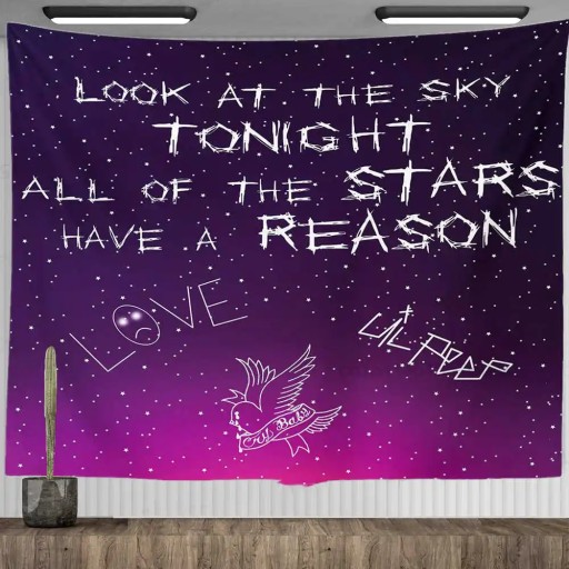 Fine Tapestry Lil Peep gobelin wiszące spojrzenie