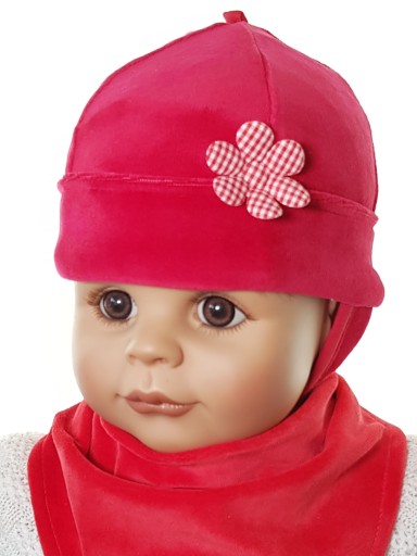 KOMPLET NIEMOWLĘCY CZAPKA I CHUSTKA CZAPECZKA + CHUSTECZKA MIX KOLORÓW 0-6M
