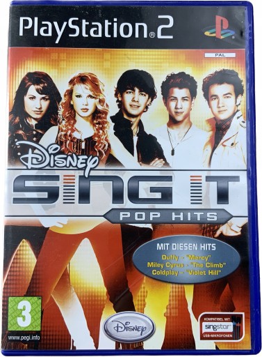 DISNEY SING IT POP HITS płyta bdb+ komplet PS2