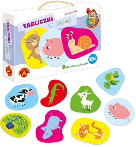 TABLICZKI KOLOROWE ZWIERZĄTKA PUZZLE PARY ALEXANDE