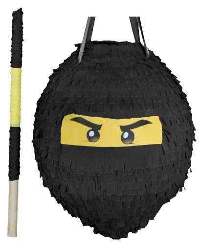 Piniata Czarny NINJAGO XL na urodziny + Kij