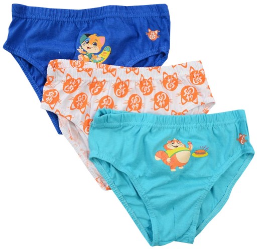 SLIPY MAJTKI chłopięce 3-pack 44 CATS KOTY bawełna 110/116 R599L