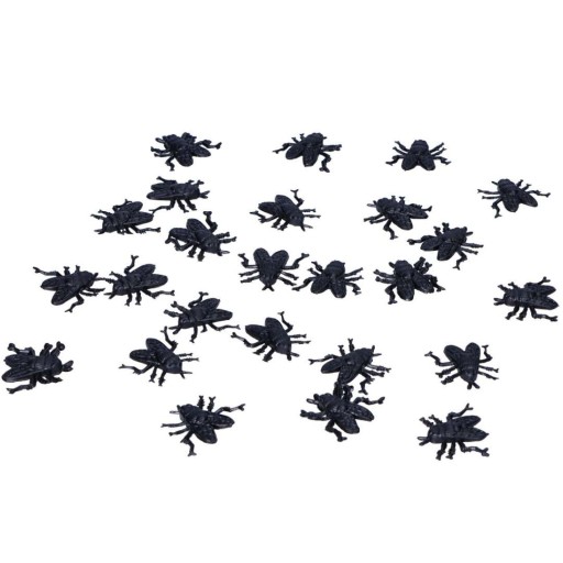 MUCHY dekoracja HALLOWEEN czarny OZDOBA 24 szt