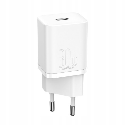Ładowarka sieciowa Baseus 1C 30W QI biała