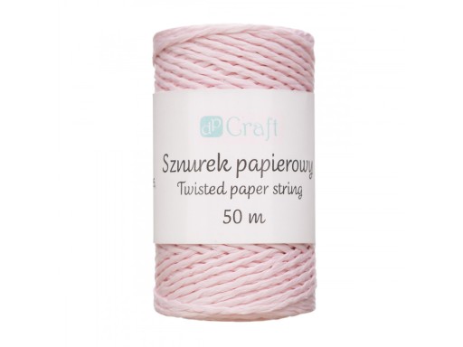 SZNUREK PAPIEROWY SKRĘCANY 50M RÓŻOWY SPSZ-018 DP CRAFT