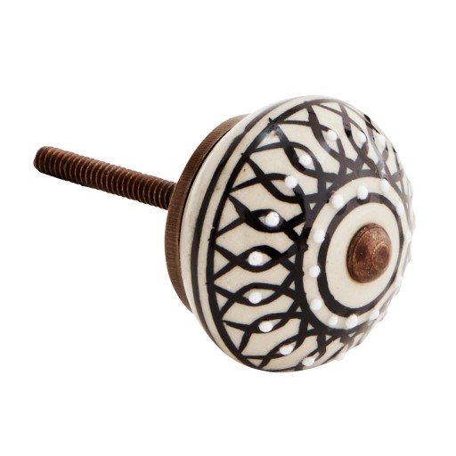 Gałka meblowa ręcznie malowana ceramiczna