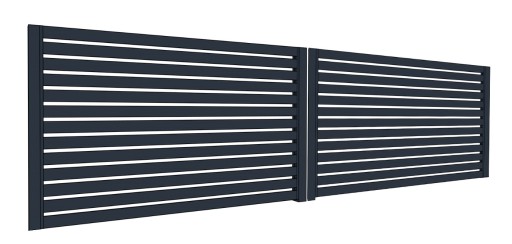 Brama dwuskrzydłowa 4m x 1,4m ocynk+malowanie poziome