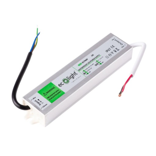 ZASILACZ DO TAŚM LED HERMETYCZNY WODOODPORNY LED 12V 60W ALU