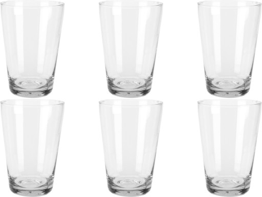 EKOLOGICZNE Szklanki do NAPOJÓW DRINKÓW 450 ml 6 SZTUK - SZKŁO Z RECYKLINGU