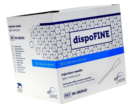IGŁA INIEKCYJNA 0,6x40 dispoFINE 100 SZTUK