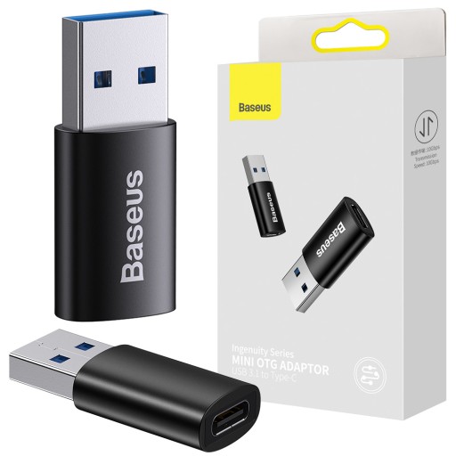BASEUS ADAPTER PRZEJŚCIÓWKA OTG PRZESYŁ DANYCH ŁADOWANIE USB-C do USB-A