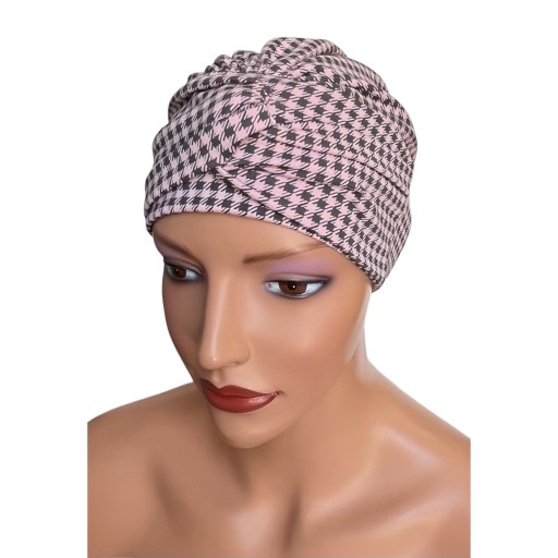 Stylowy turban Sara bek1 także po chemioterapii najlepsza ochrona i wygoda