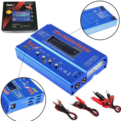 IMAX B6 AC Ładowarka Akumulatorów LiPo Mikroprocesor 230V 6A 80W z POLSKi