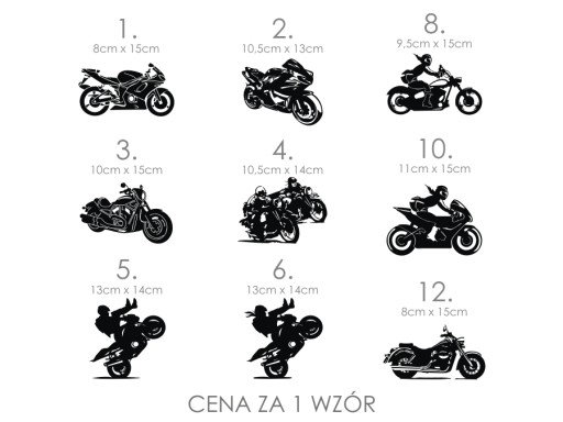 Naklejka na auto MOTOCYKL ŚCIGACZ Motor Chopper *Wzory *Kolory