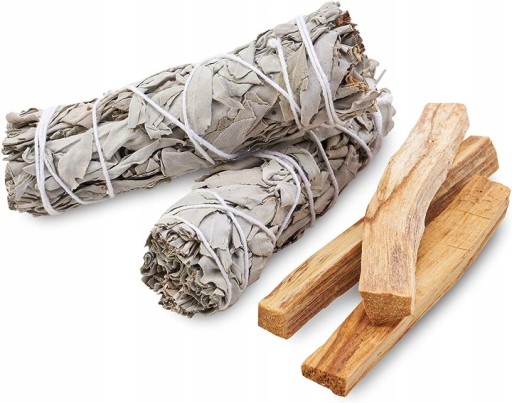 ZESTAW Kadzidło BIAŁA SZAŁWIA 30g + PALO SANTO 50g
