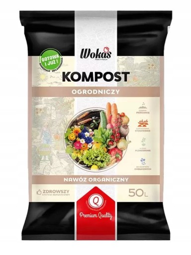 WOKAS KOMPOST OGRODNICZY 50L Użyźnia Ziemię WOKAS