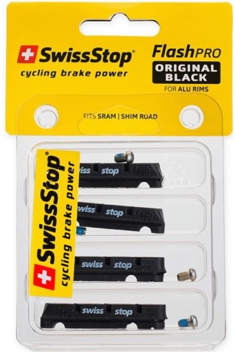 KLOCKI HAMULCOWE ROWEROWE OKŁADZINY SWISSSTOP FLASH PRO ORIGINAL ALUMINIUM