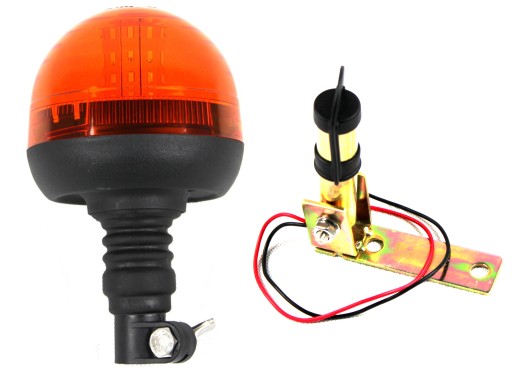 LAMPA OSTRZEGAWCZA KOGUT LED FLEX 12/24V + TRZPIEŃ